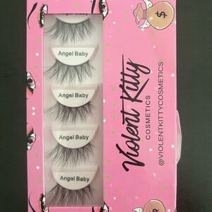 Violent Kitty Angel Baby Eyelash 5 Pairs Set - Black